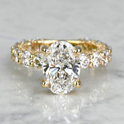 1.50 CT Oval Cut Lab Grown Diamond Hidden Halo Engagement Ring Mapple Gems